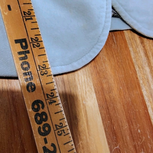 Talbots Women's Light Blue Velvet Blazer Jacket One Button Tailored 4P - Picture 13 of 16